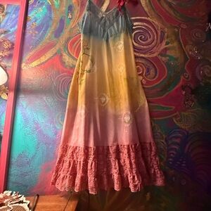 Colorful Sleeveless Maxi Dress